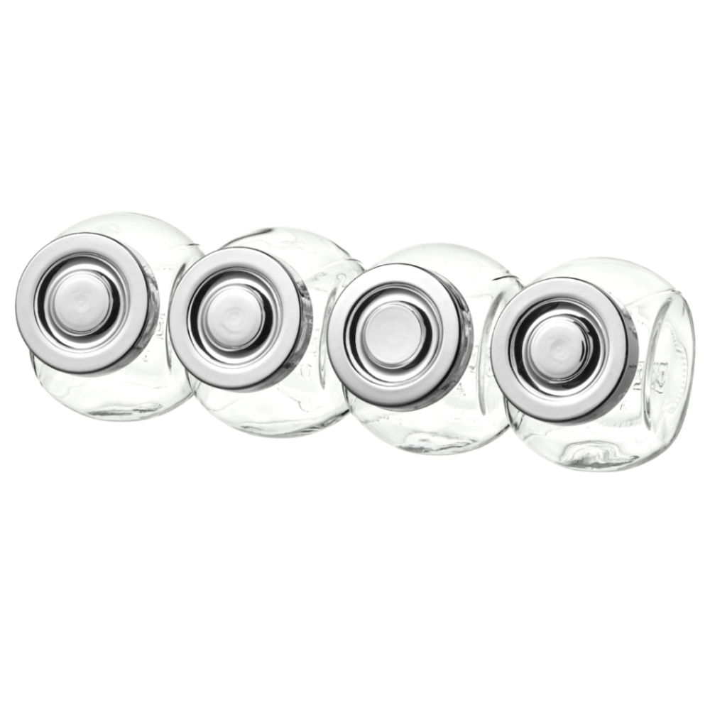Rajtan spice jar, glass/aluminum color (15 oz)